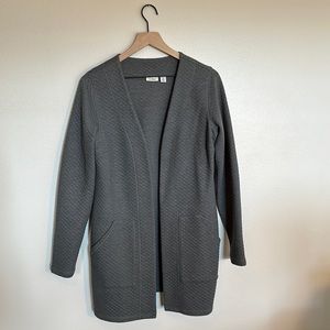 L.L. Bean Quilted Cardigan. Dark Grey. XS